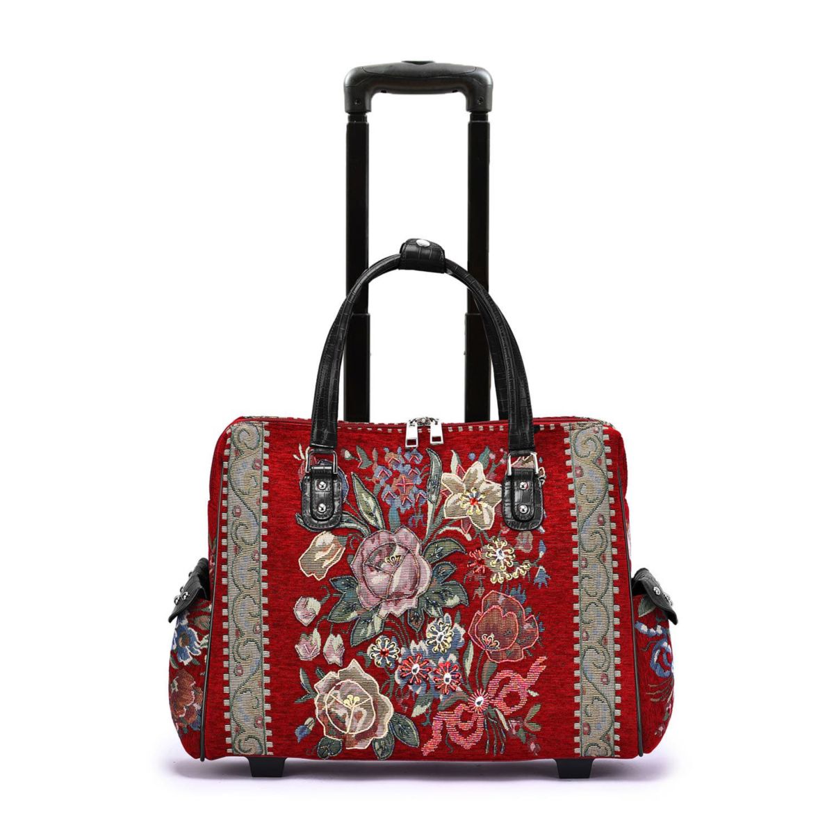 Flower Shop Vintage Tapestry Rolling Tote