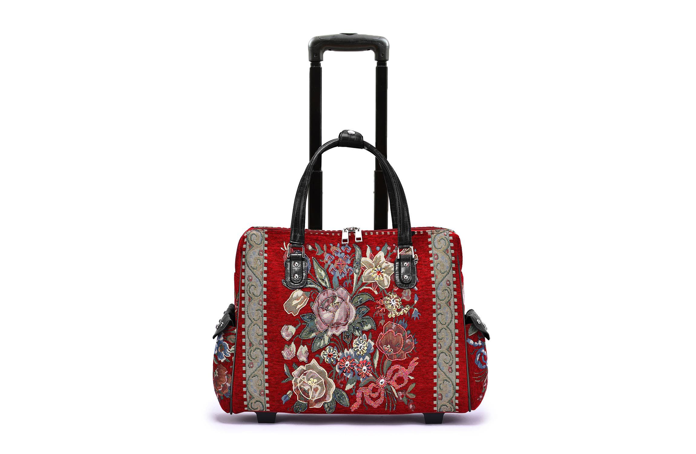 Flower Shop Vintage Tapestry Rolling Tote