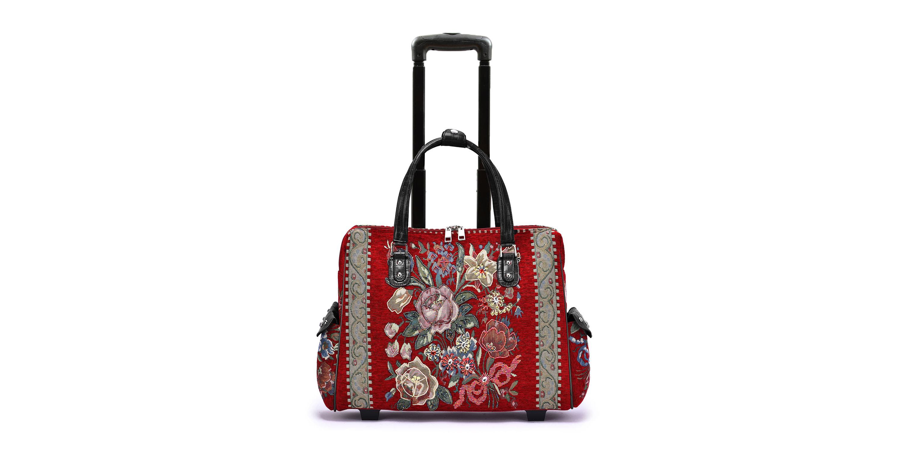 Flower Shop Vintage Tapestry Rolling Tote