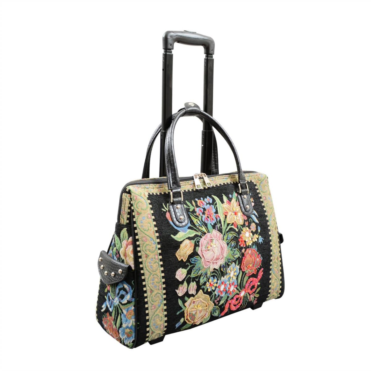 Flower Shop Vintage Tapestry Rolling Tote