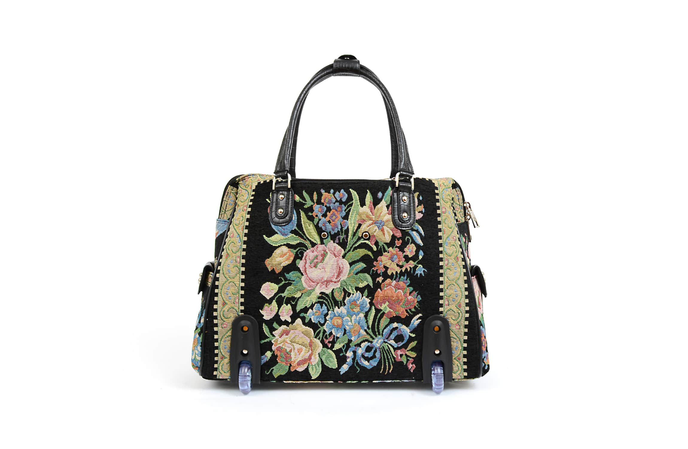 Flower Shop Vintage Tapestry Rolling Tote