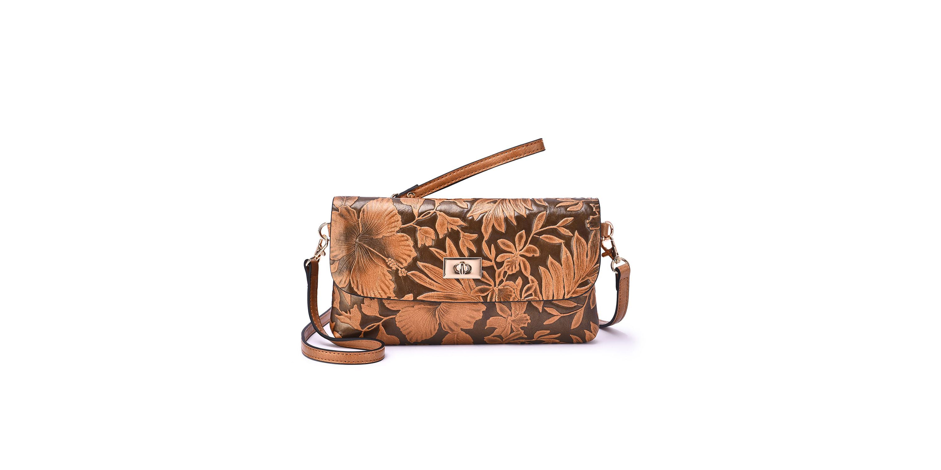 Sarita Floral Embossed Crossbody/Clutch