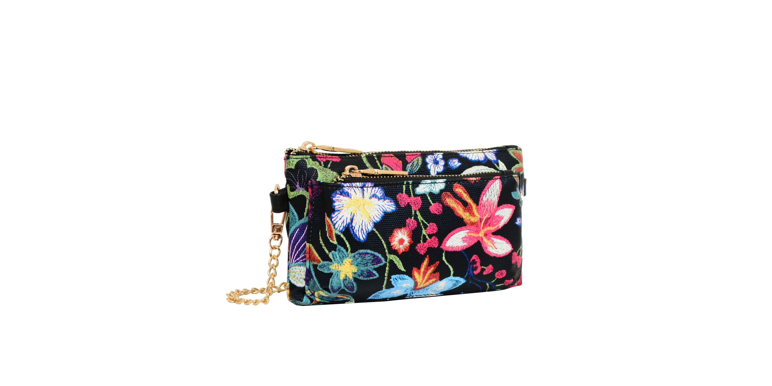 Primerose Floral Crossbody Clutch