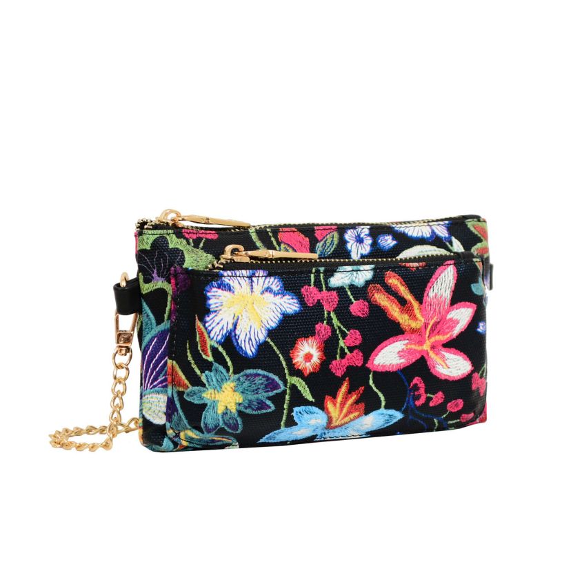 Primerose Floral Crossbody Clutch