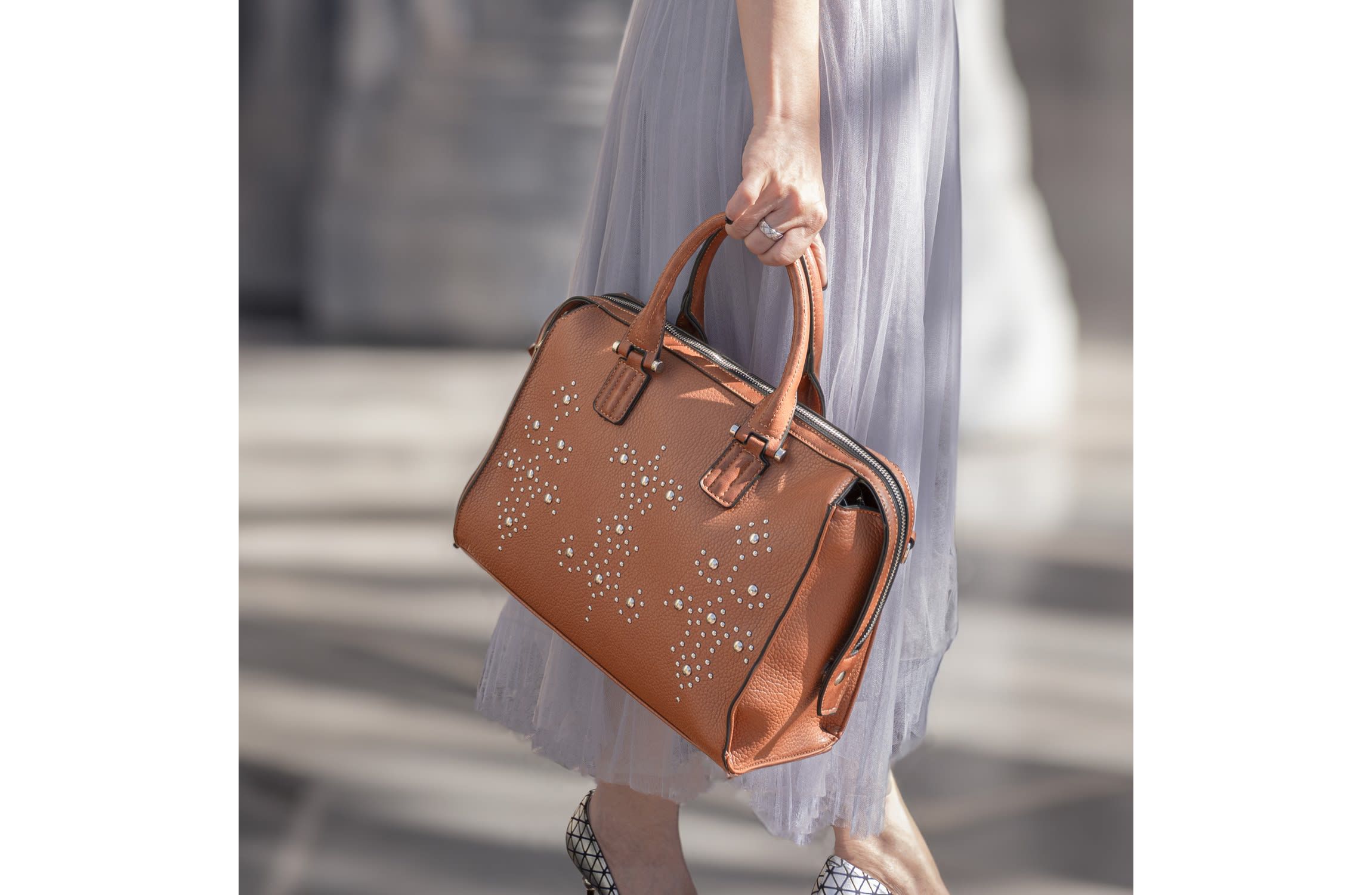 Monroe Studded Satchel