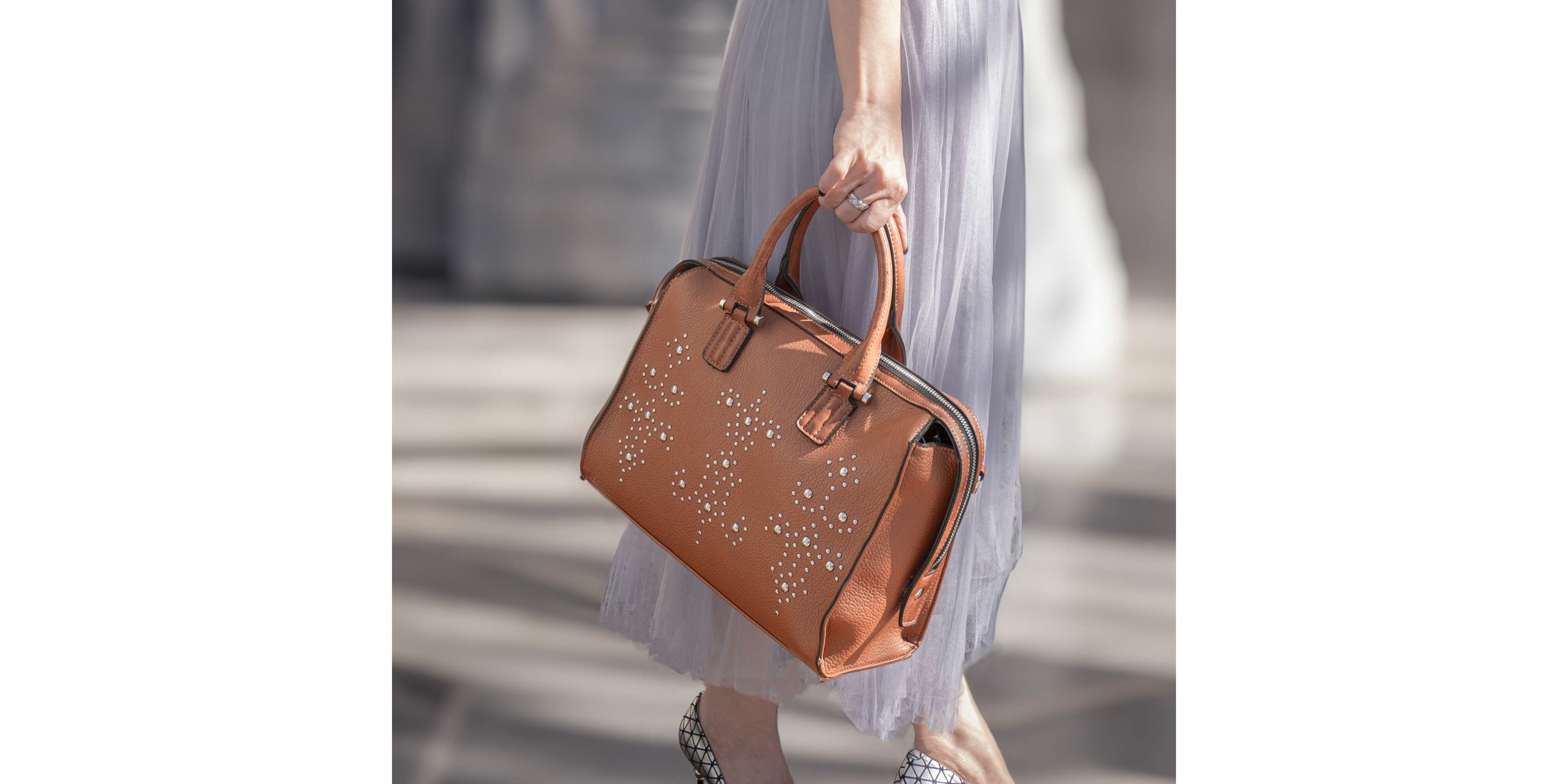 Monroe Studded Satchel