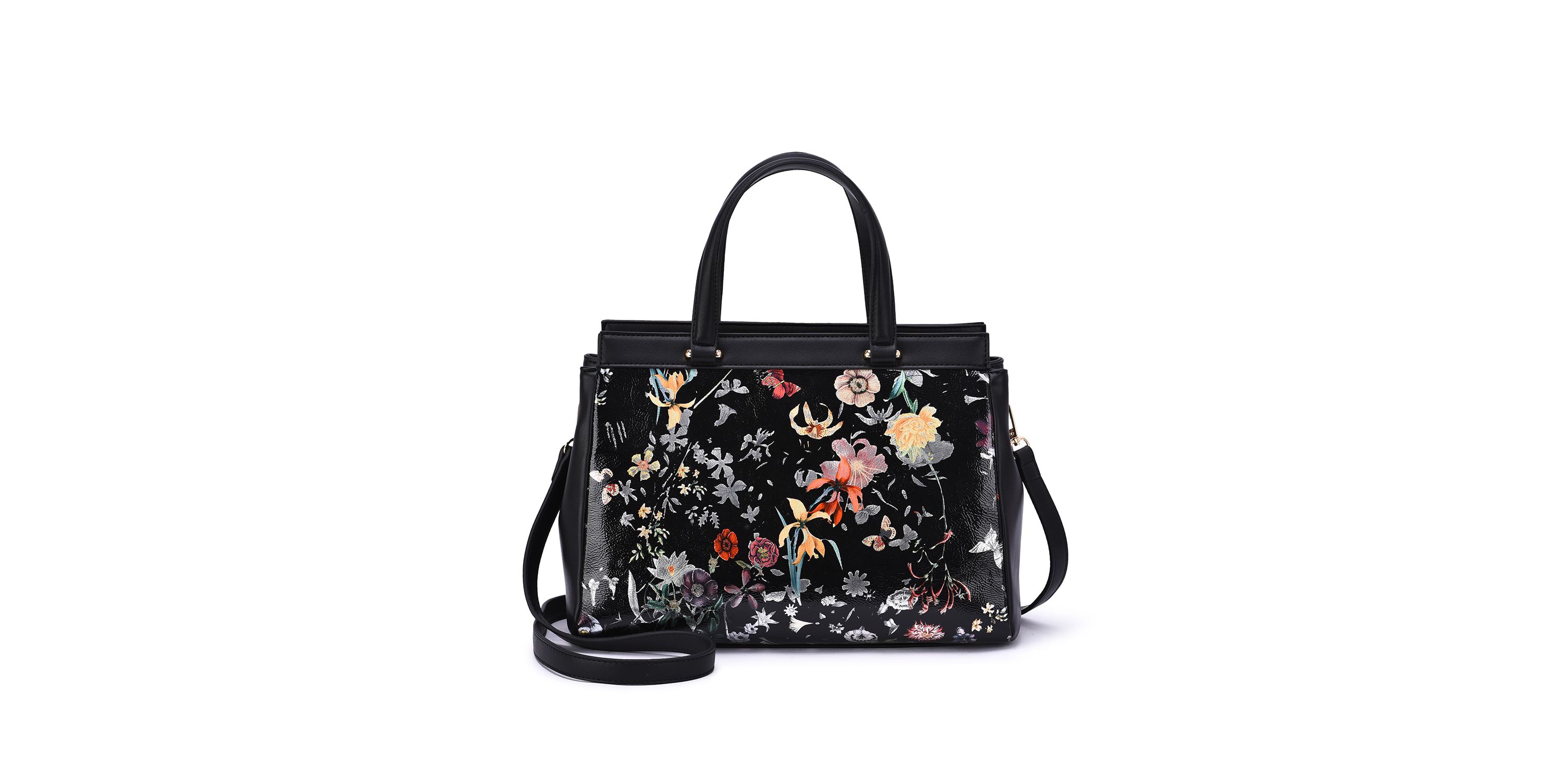 Stellan Floral Print Satchel Bag