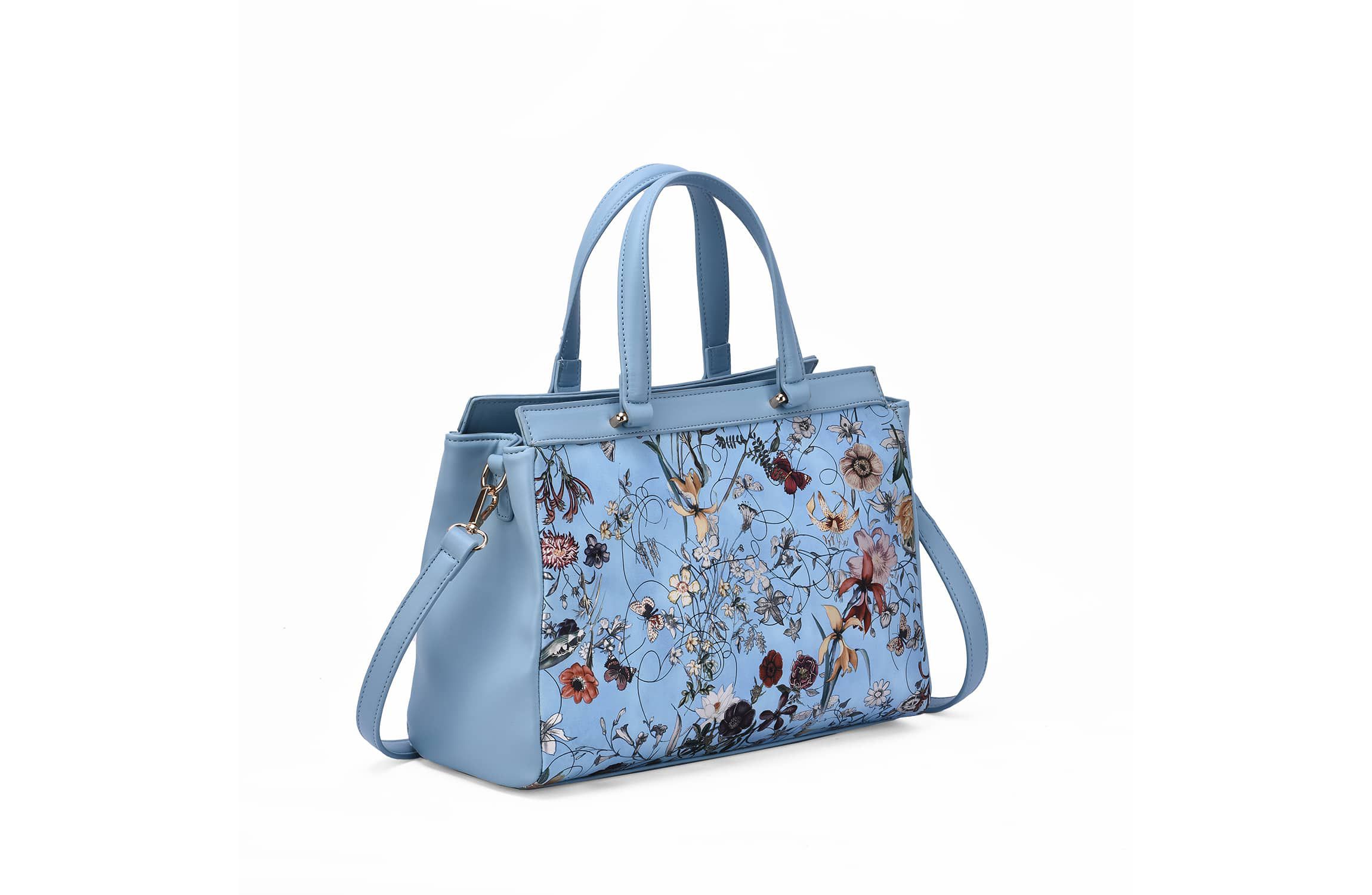 Stellan Floral Print Satchel Bag