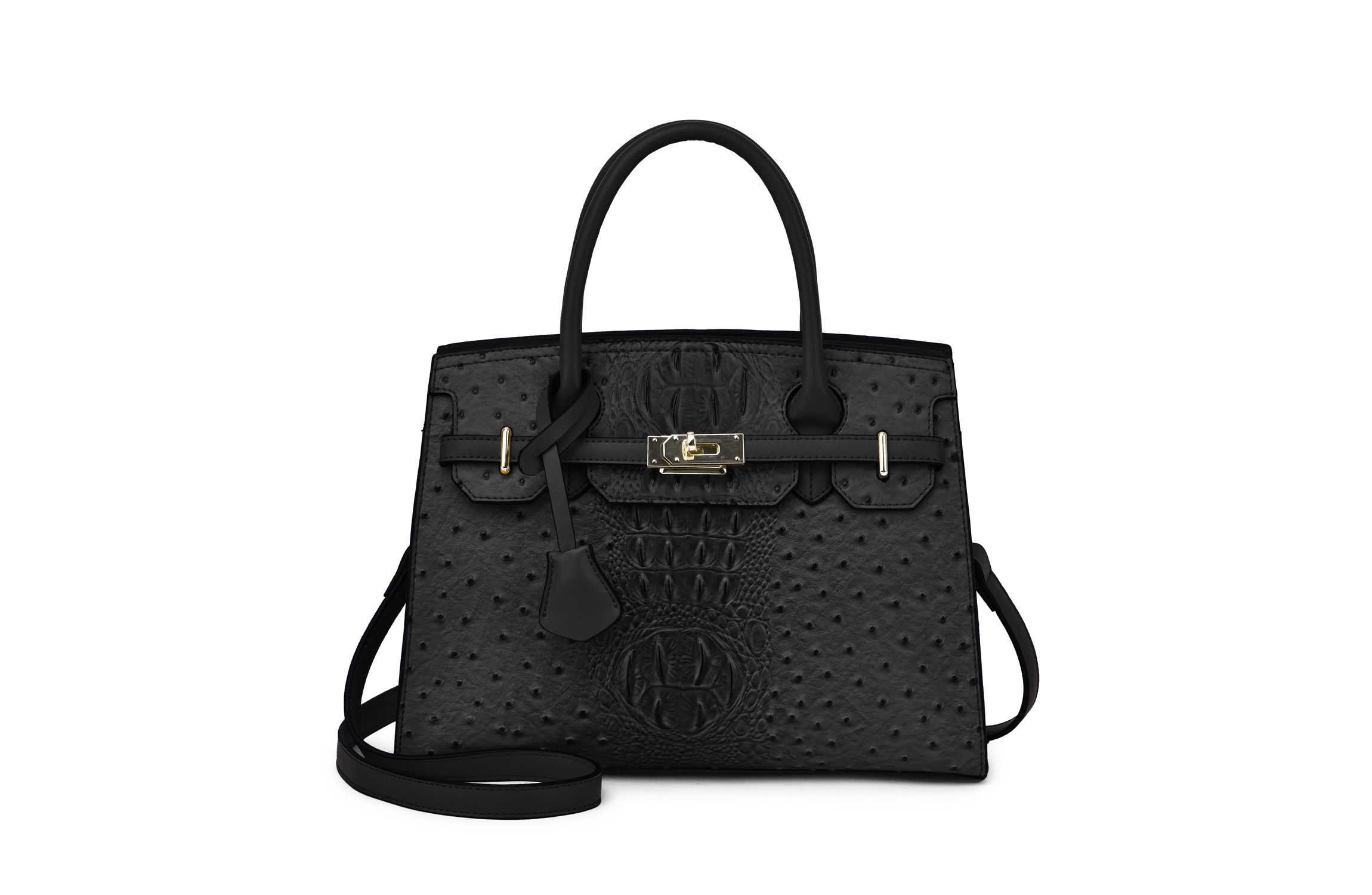 Virginia Ostrich Pattern Satchel