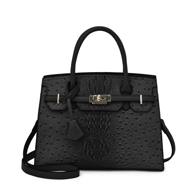 Virginia Ostrich Pattern Satchel