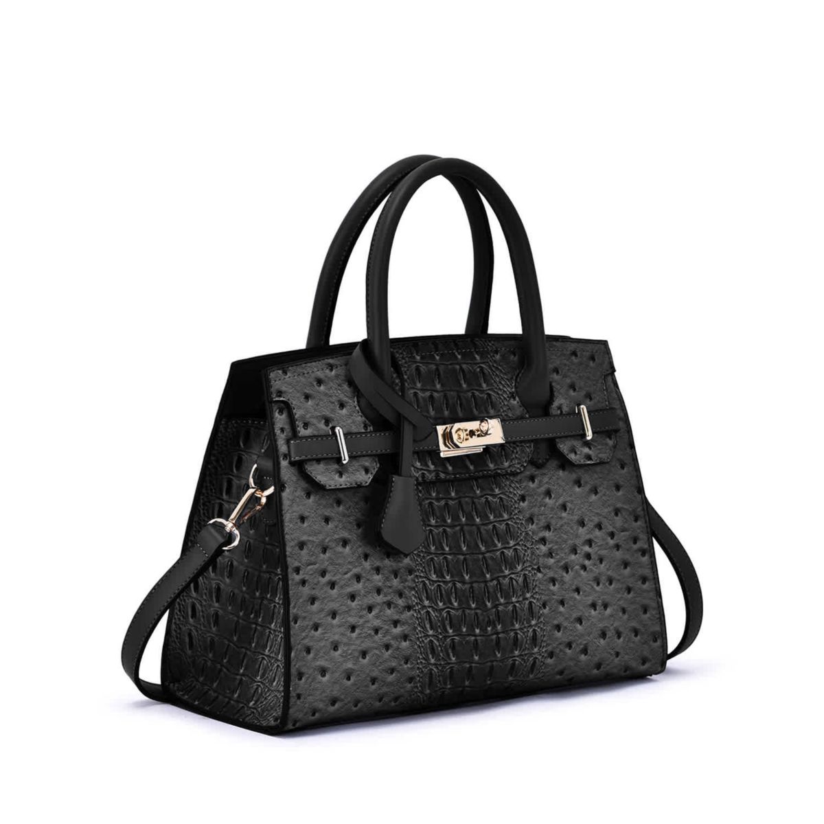 Virginia Ostrich Pattern Satchel