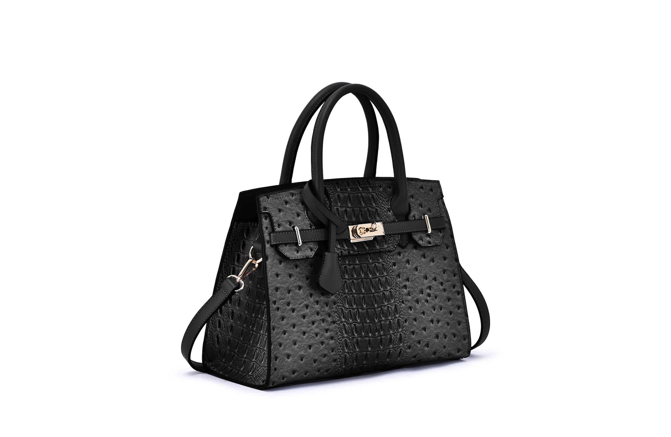 Virginia Ostrich Pattern Satchel