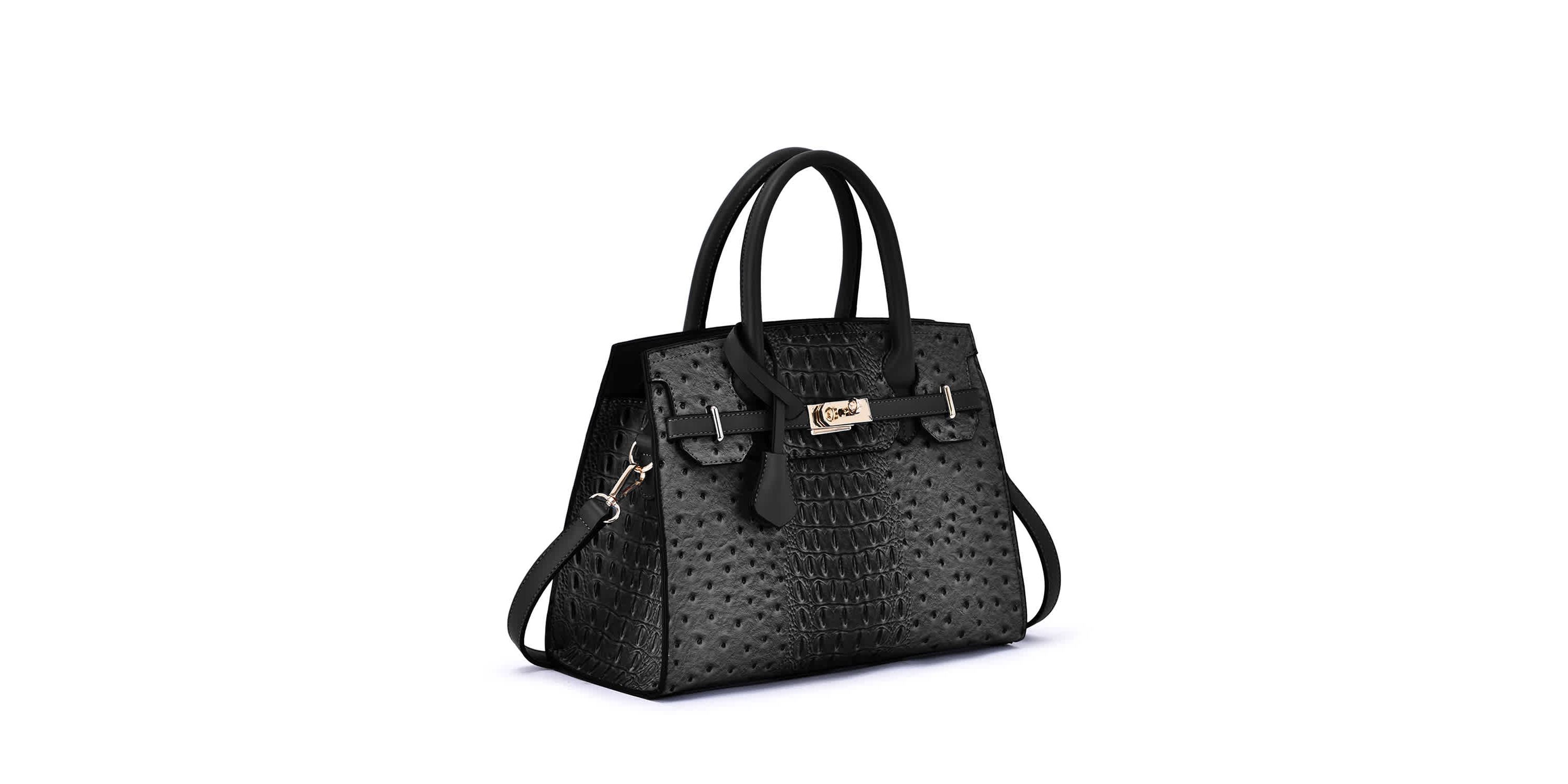 Virginia Ostrich Pattern Satchel