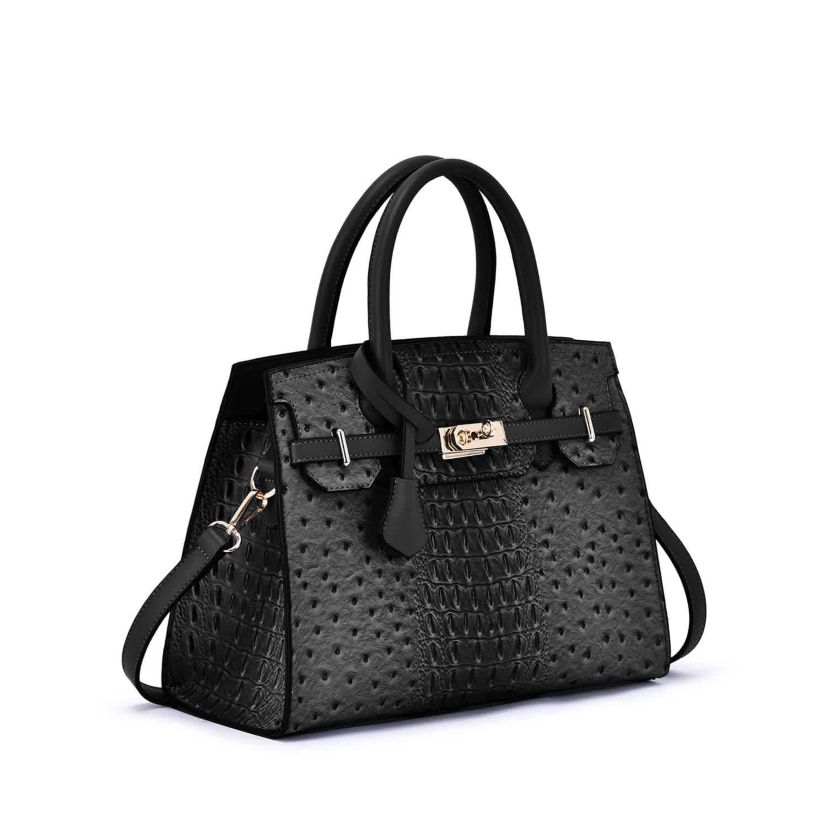 Virginia Ostrich Pattern Satchel