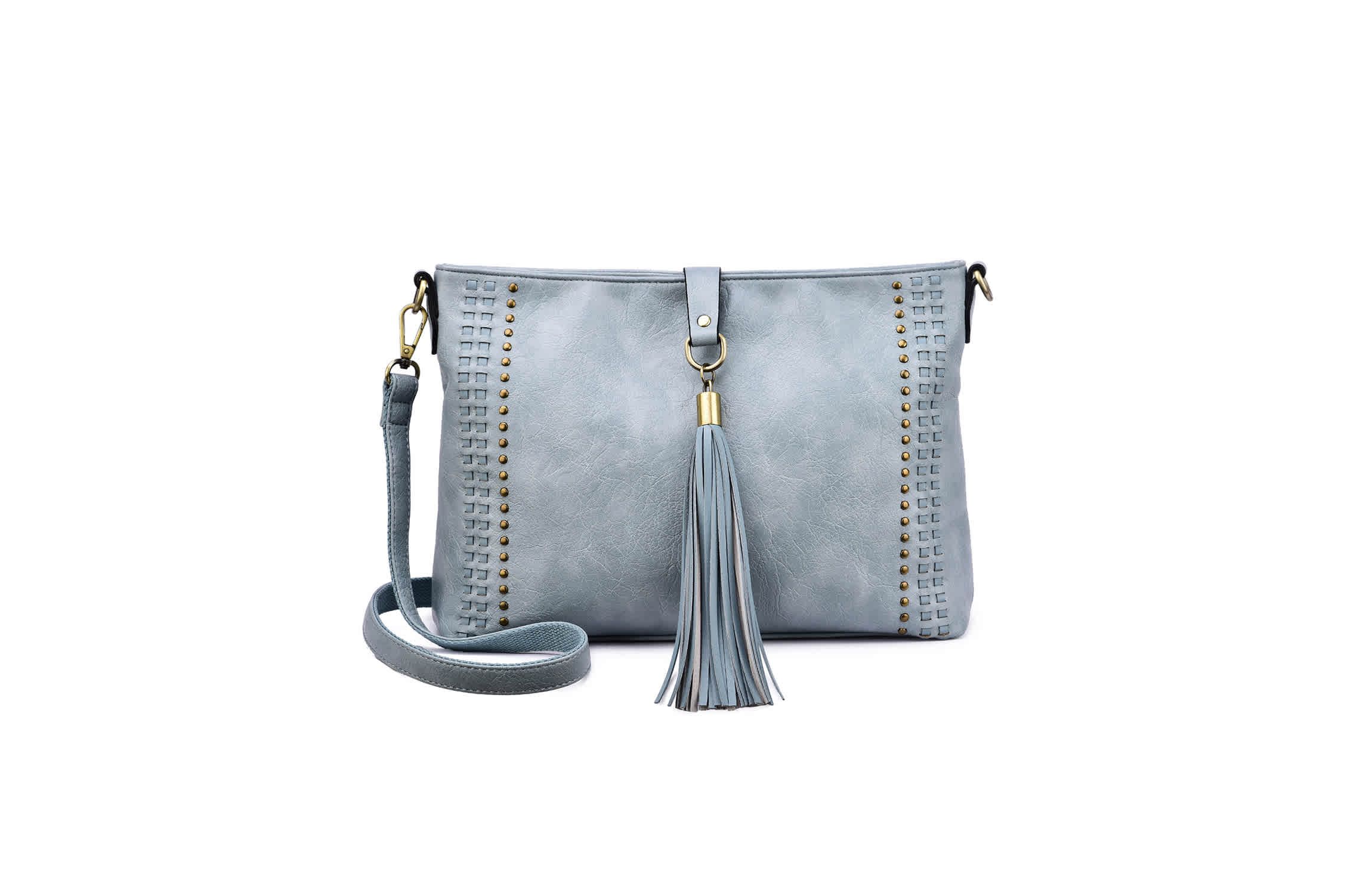 Raven Whipstitch and Studded Crossbody