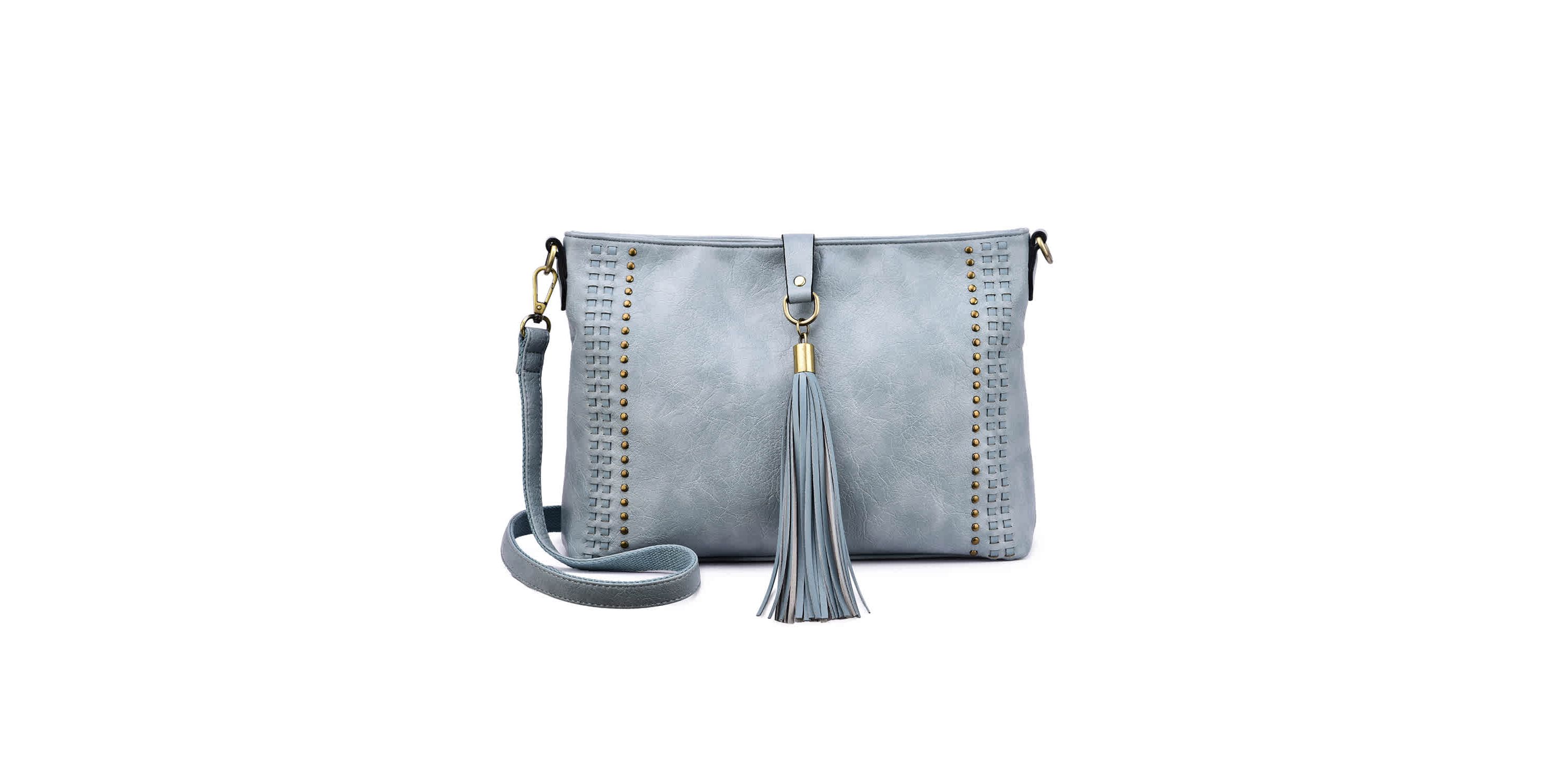 Raven Whipstitch and Studded Crossbody