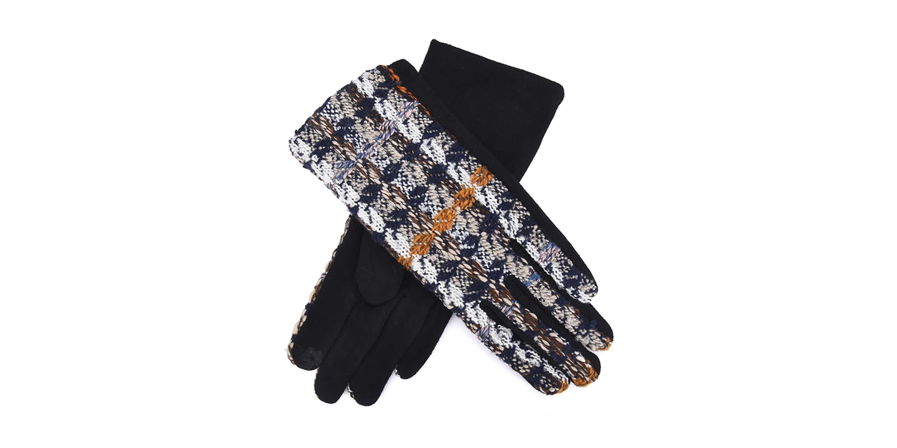 Women Plaid Winter Tartan Gloves