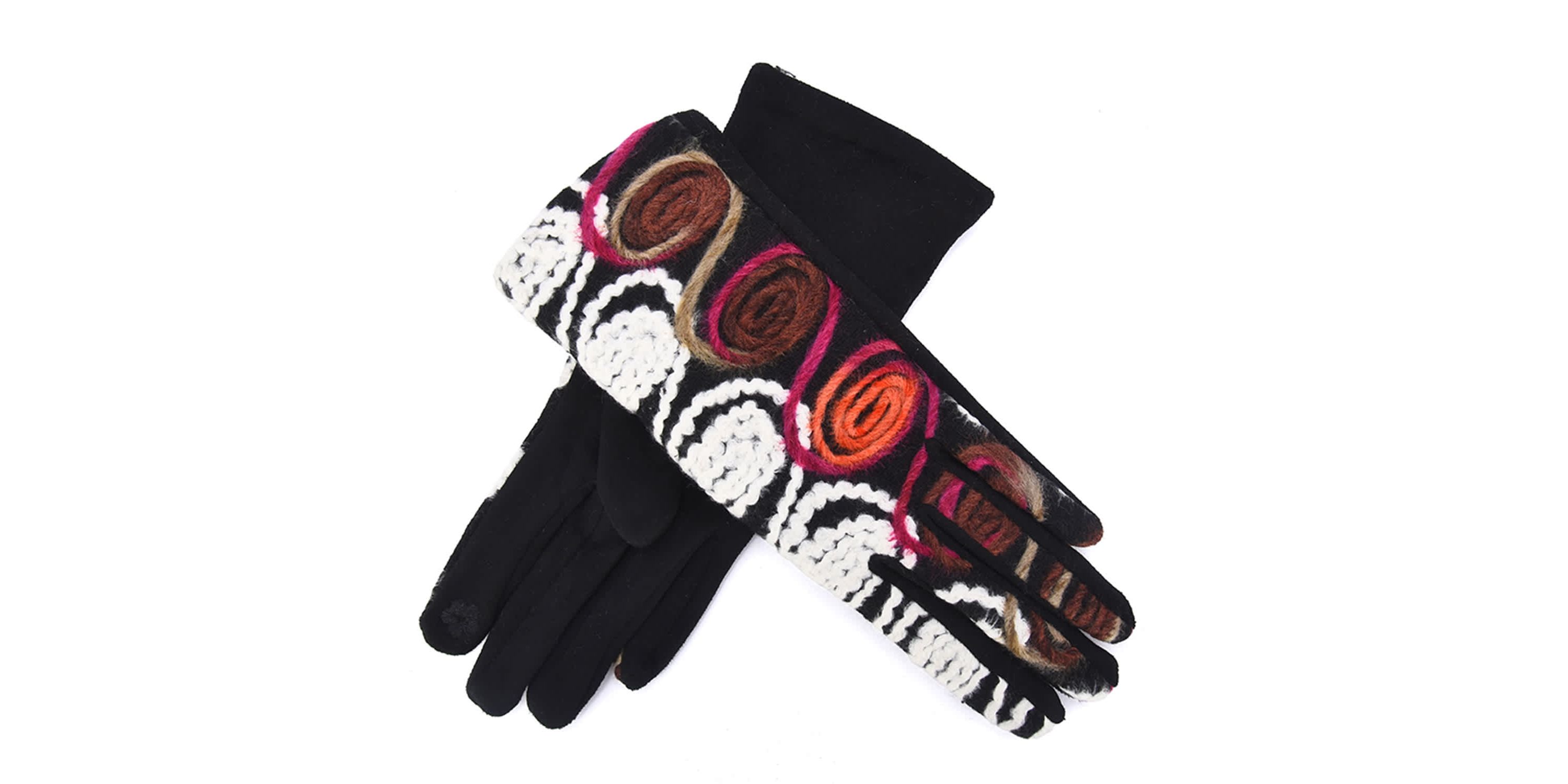 Women Embroidered Floral Gloves