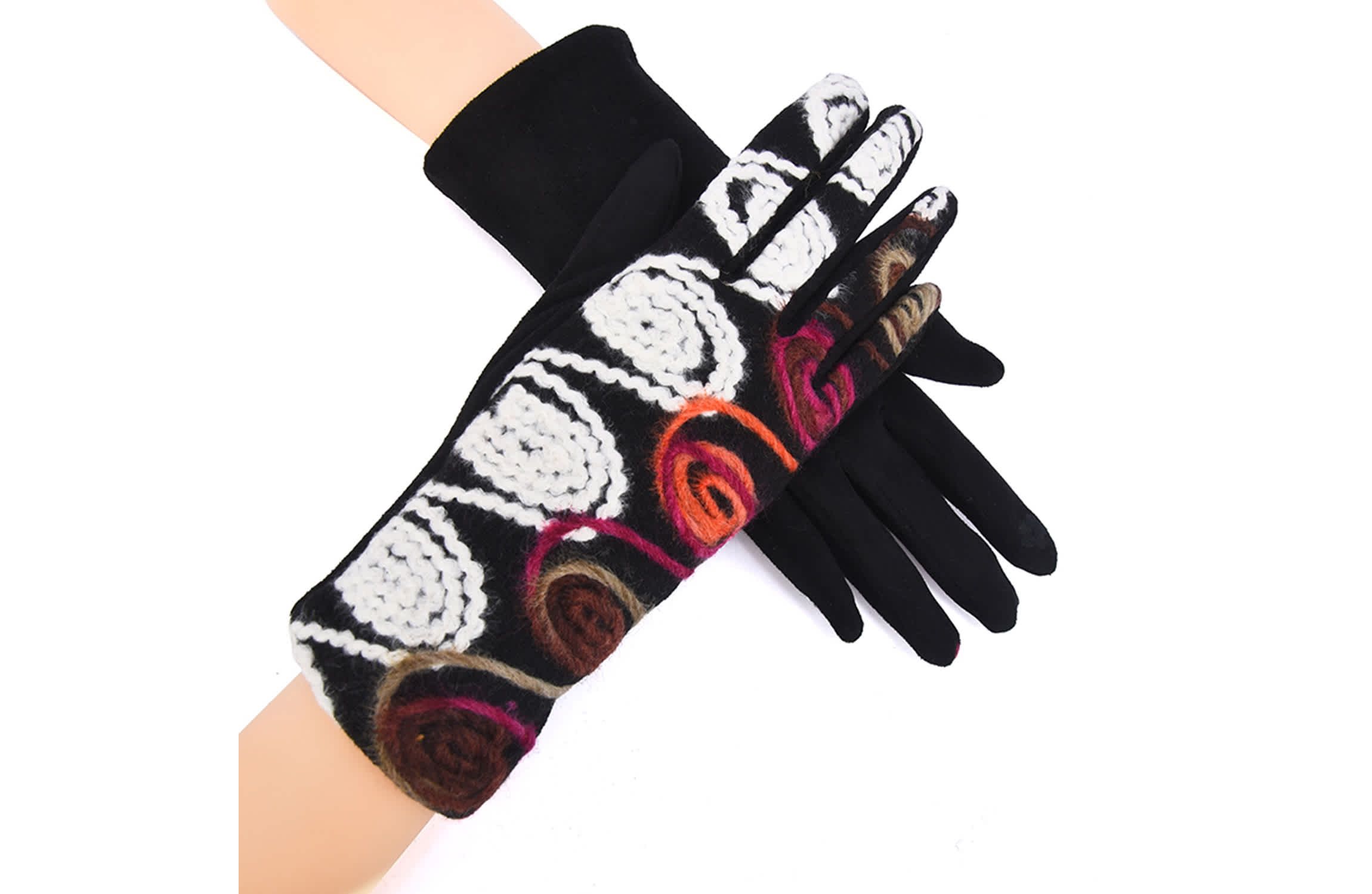 Women Embroidered Floral Gloves