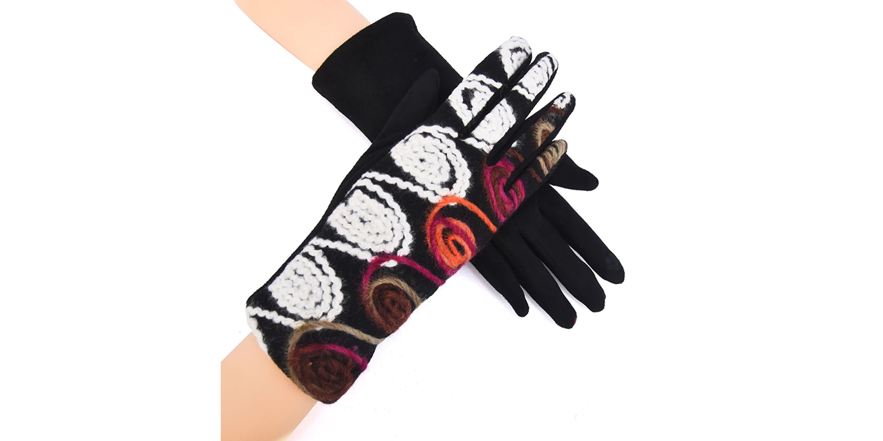 Women Embroidered Floral Gloves