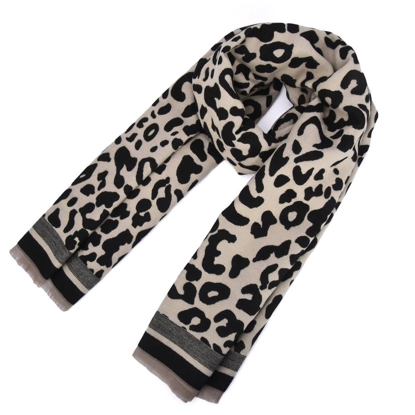 Womens Oversized Animal Print Scarf