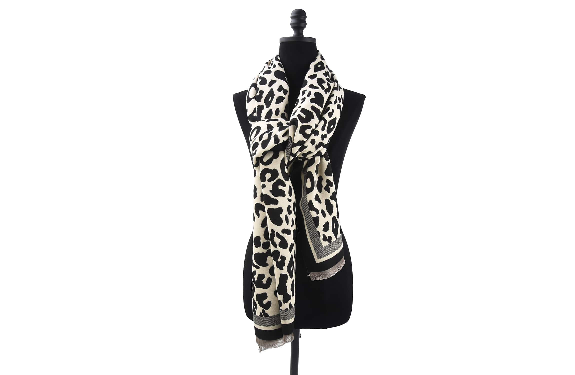 Womens Oversized Animal Print Scarf