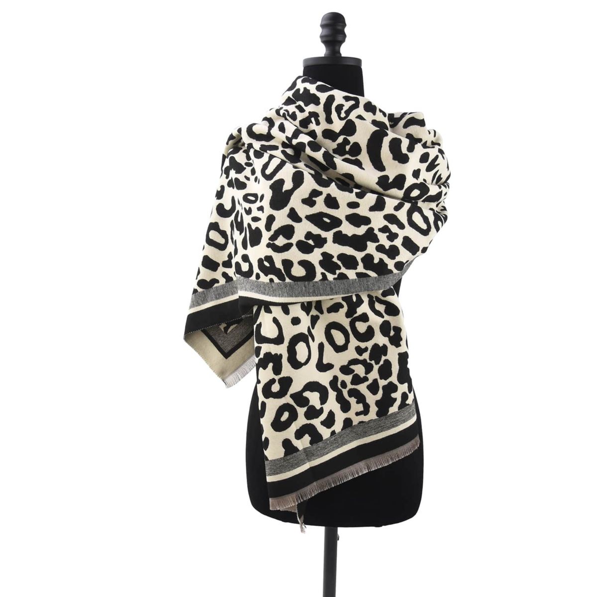Womens Oversized Animal Print Scarf