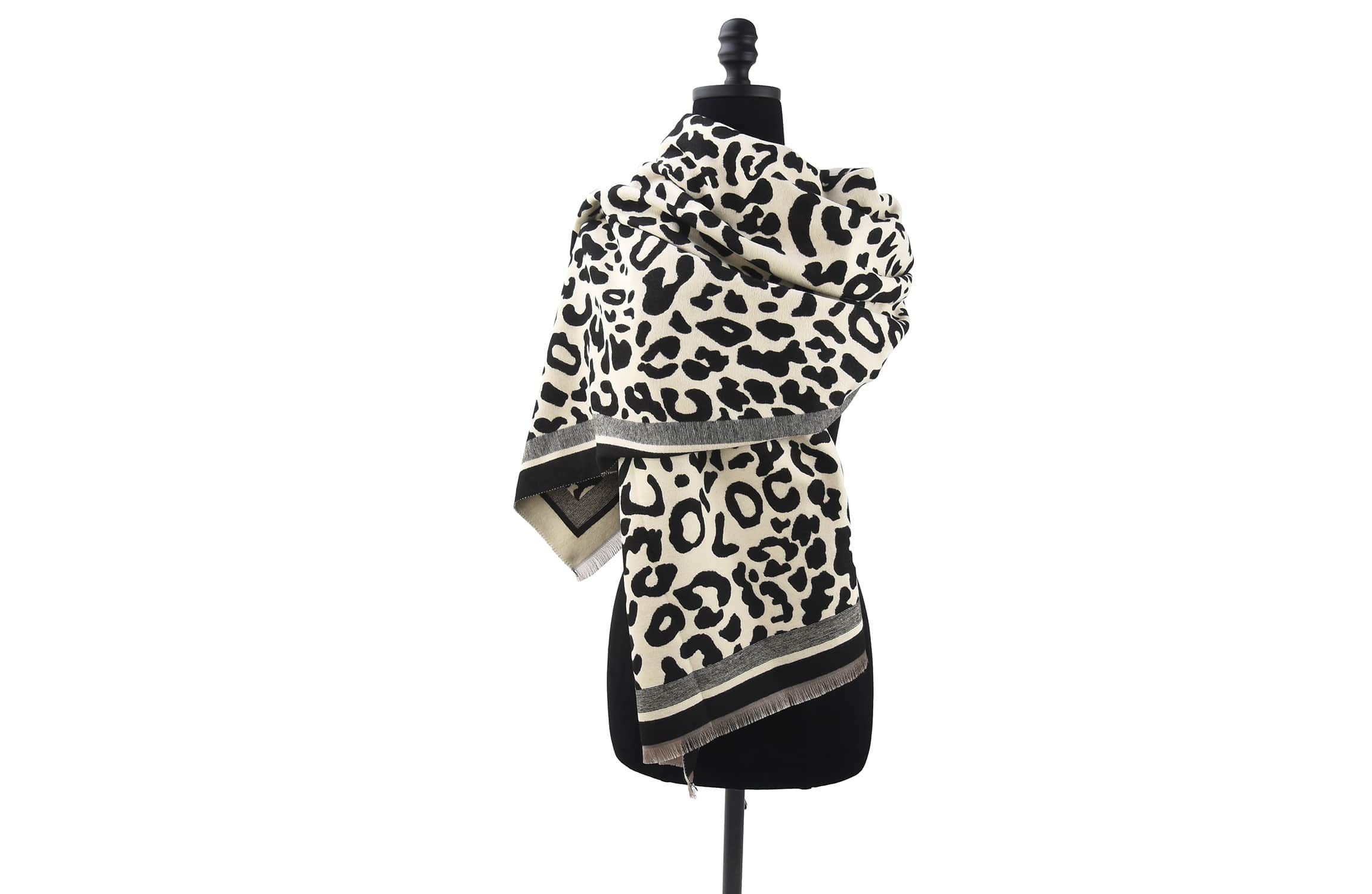 Womens Oversized Animal Print Scarf
