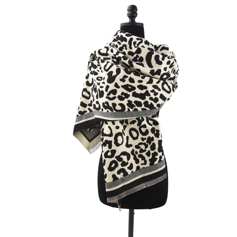 Womens Oversized Animal Print Scarf
