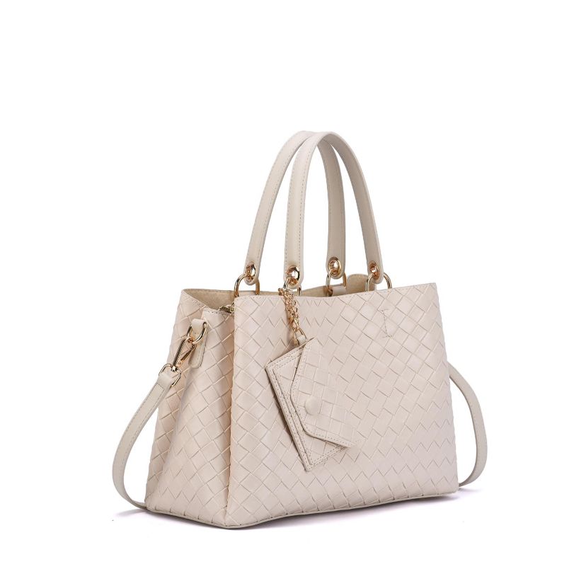 Maeve Woven Embossed Satchel