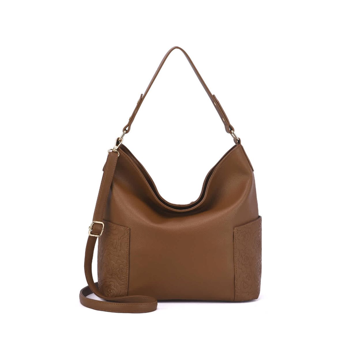 Ryder Hobo with Floral Embossed Pockets