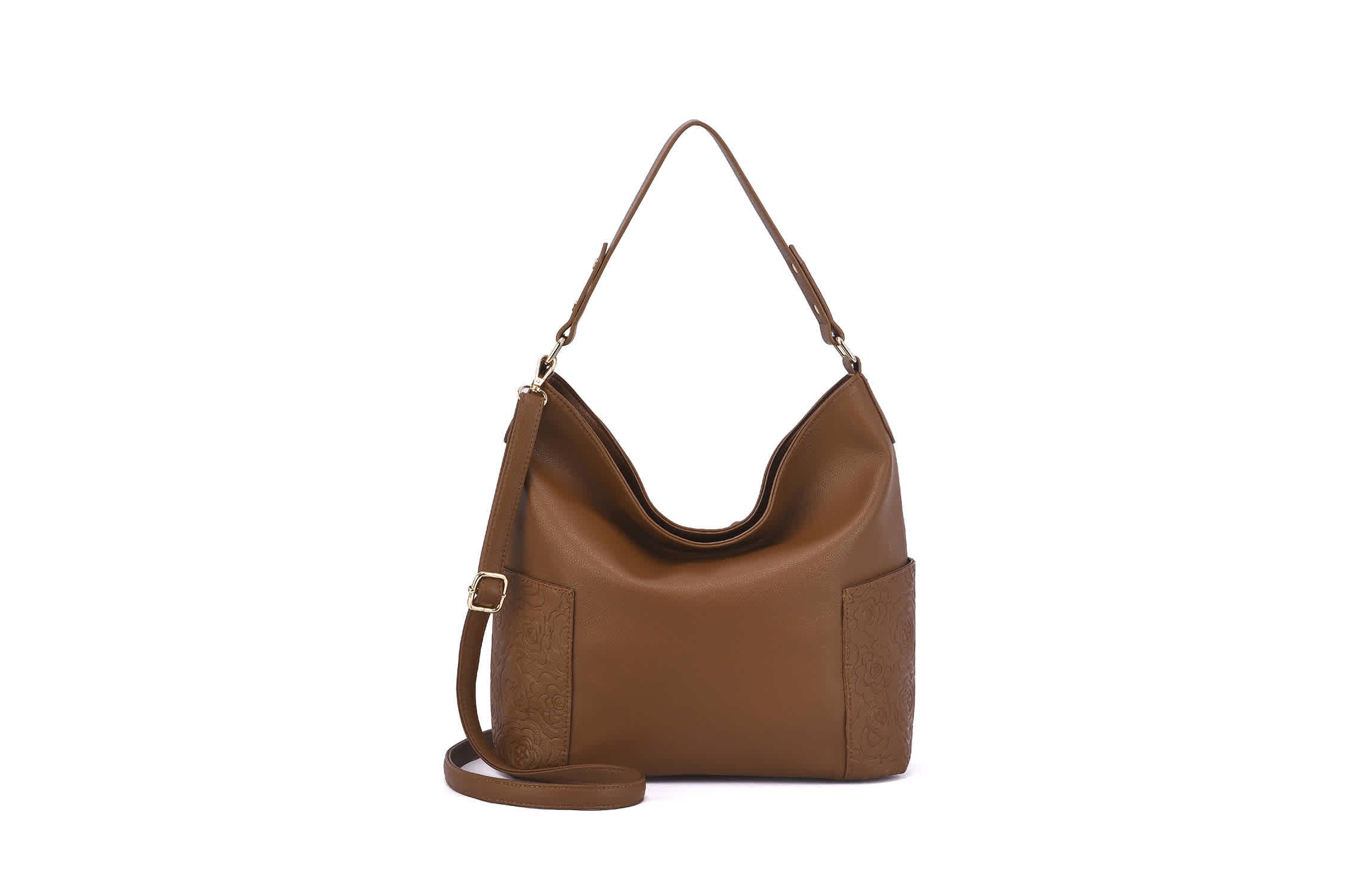 Ryder Hobo with Floral Embossed Pockets