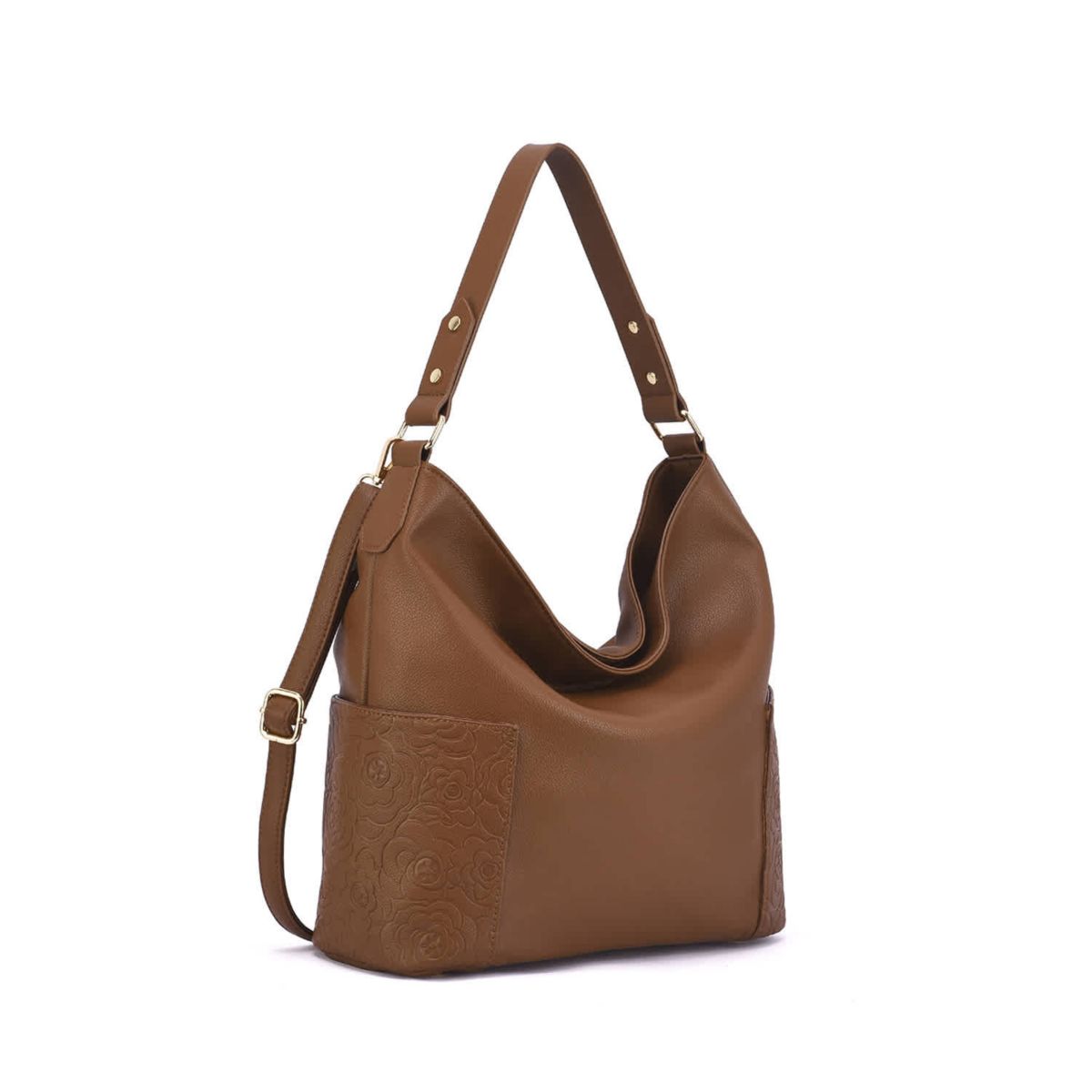 Ryder Hobo with Floral Embossed Pockets
