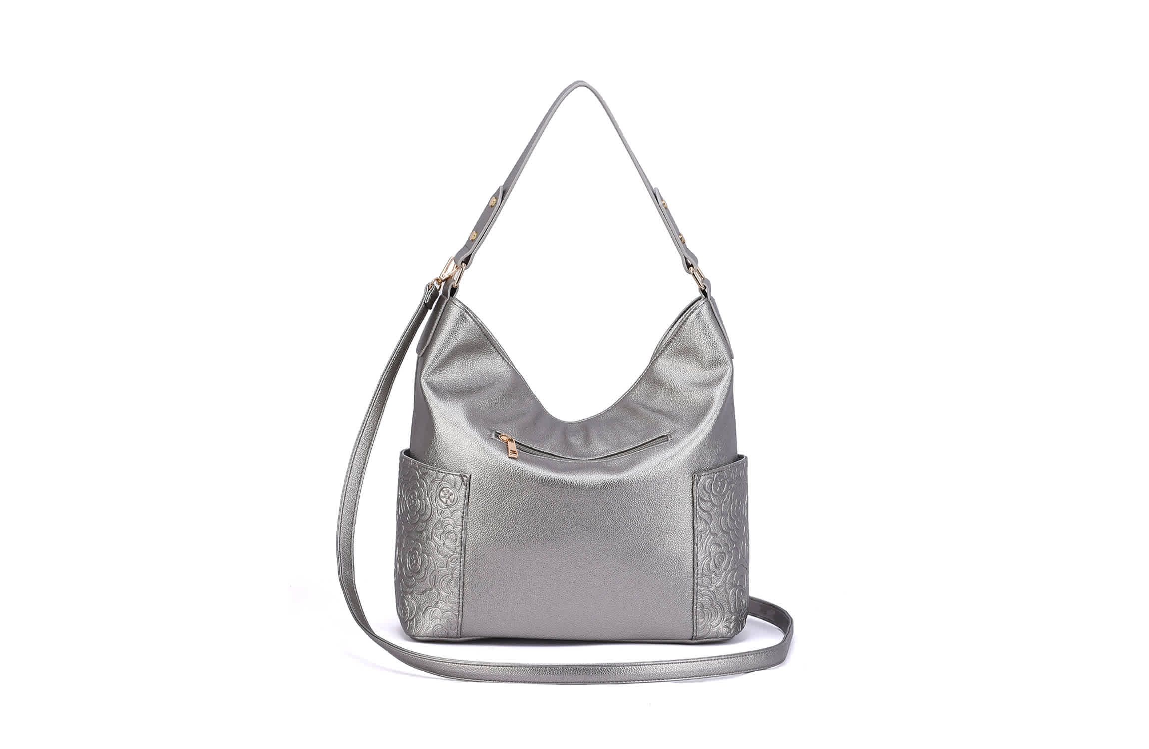 Ryder Hobo with Floral Embossed Pockets