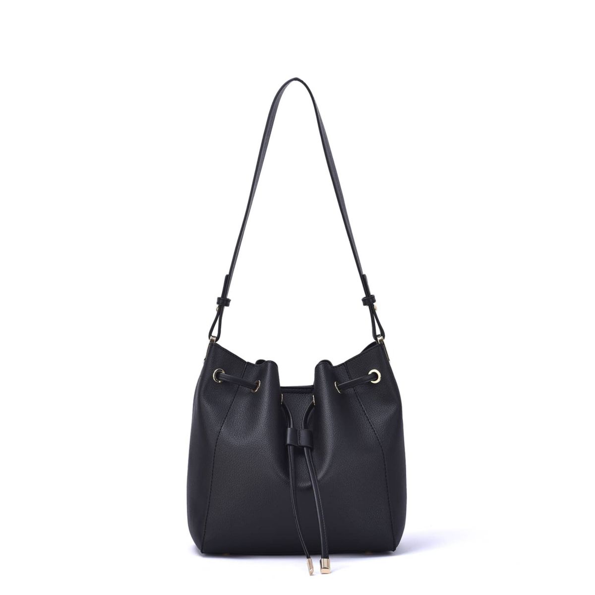 Ashby Drawstring Bucket Bag with Pouch