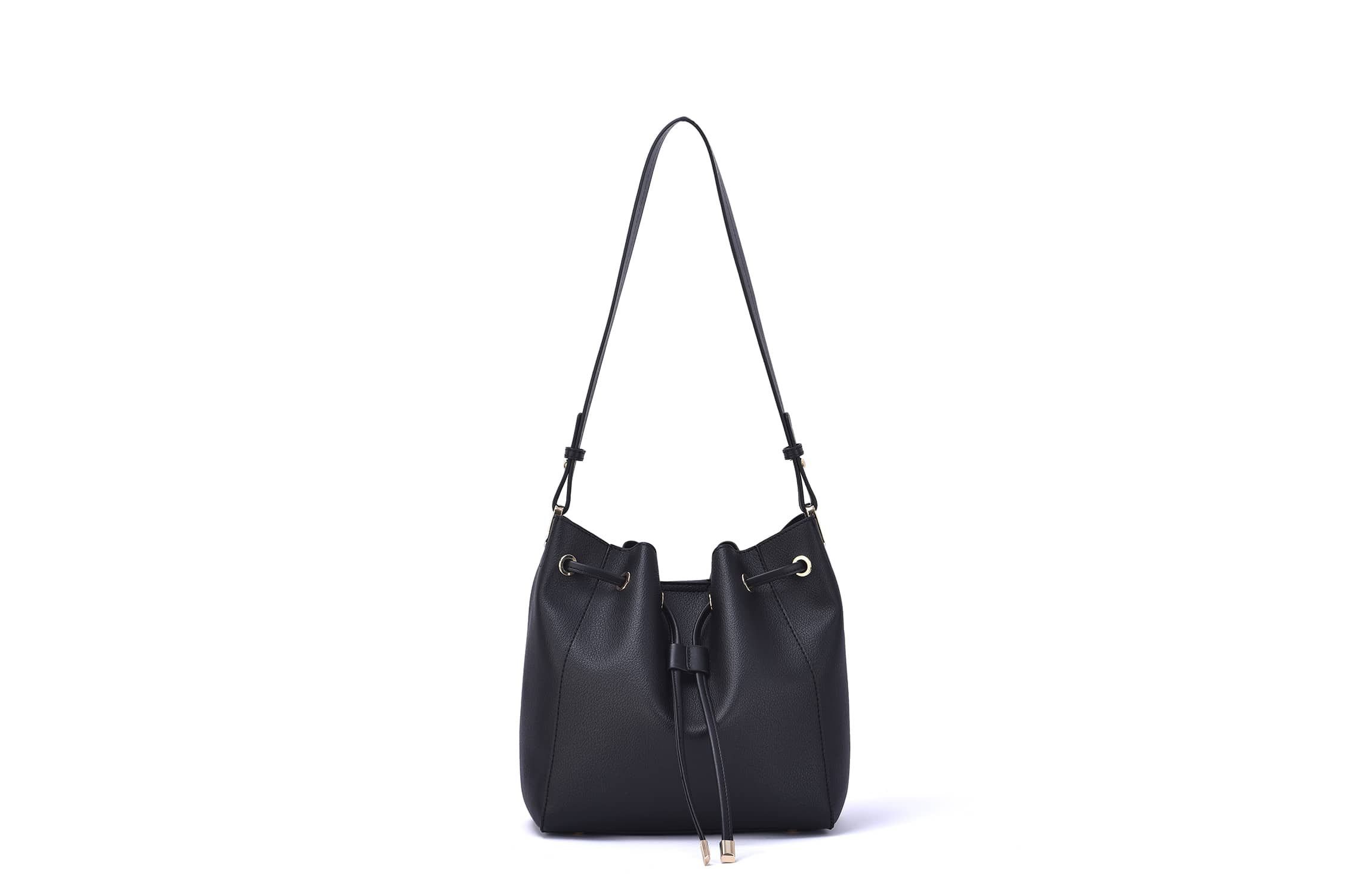 Ashby Drawstring Bucket Bag with Pouch
