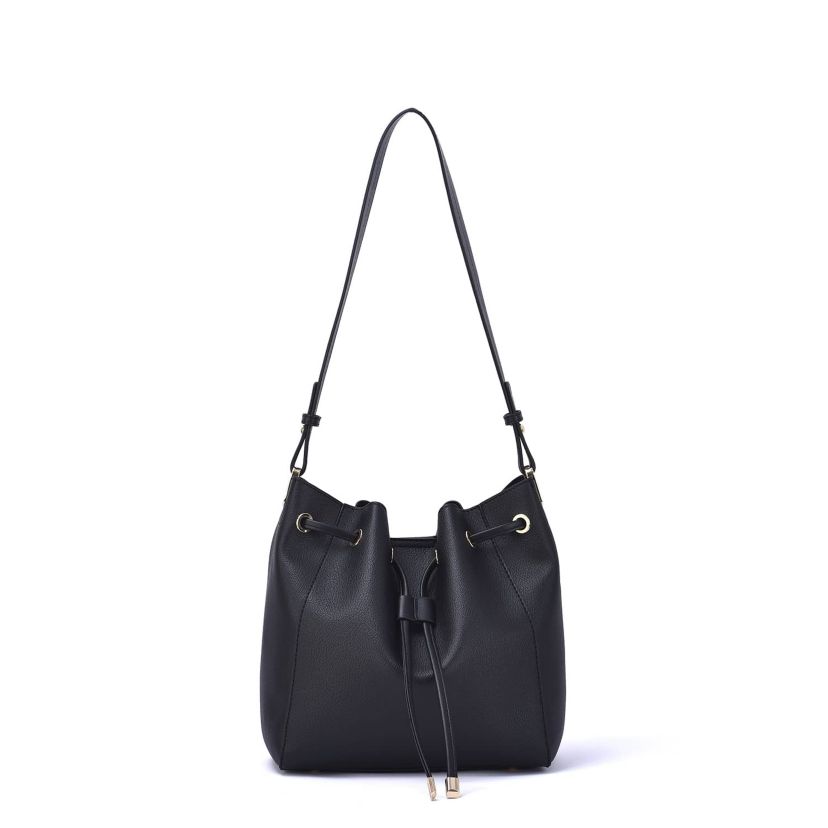 Ashby Drawstring Bucket Bag with Pouch