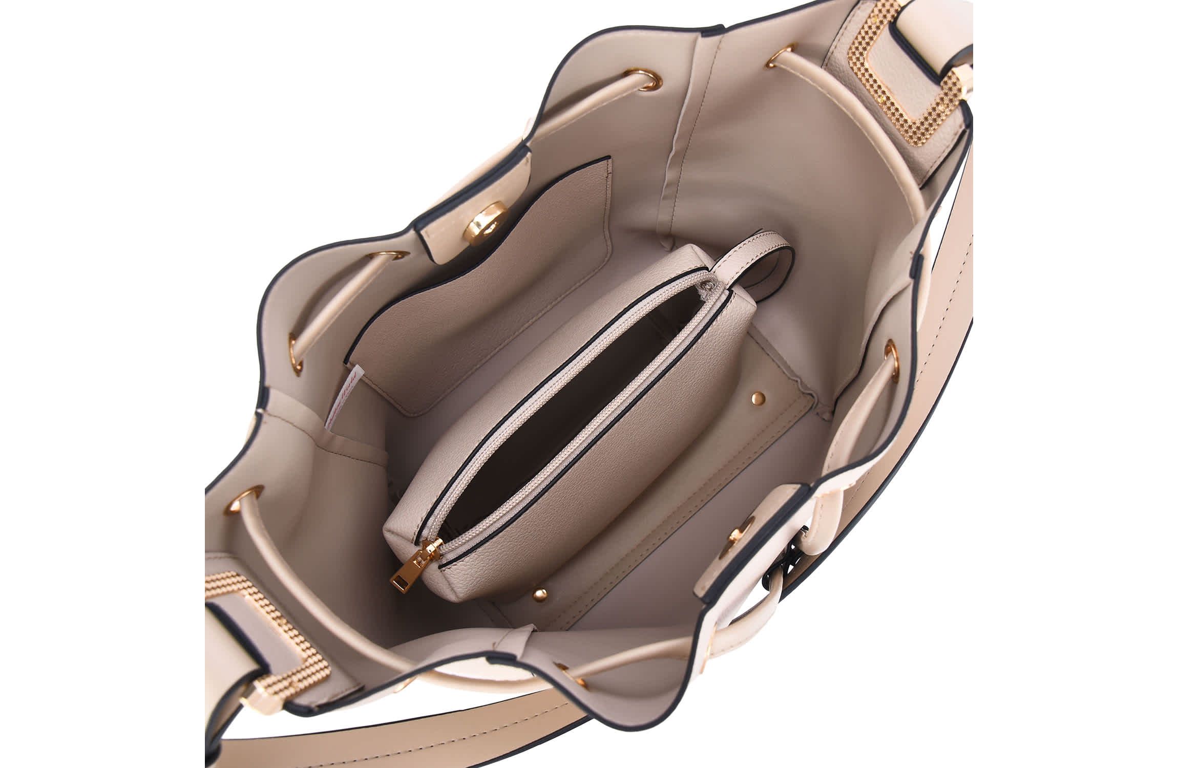 Ashby Drawstring Bucket Bag with Pouch