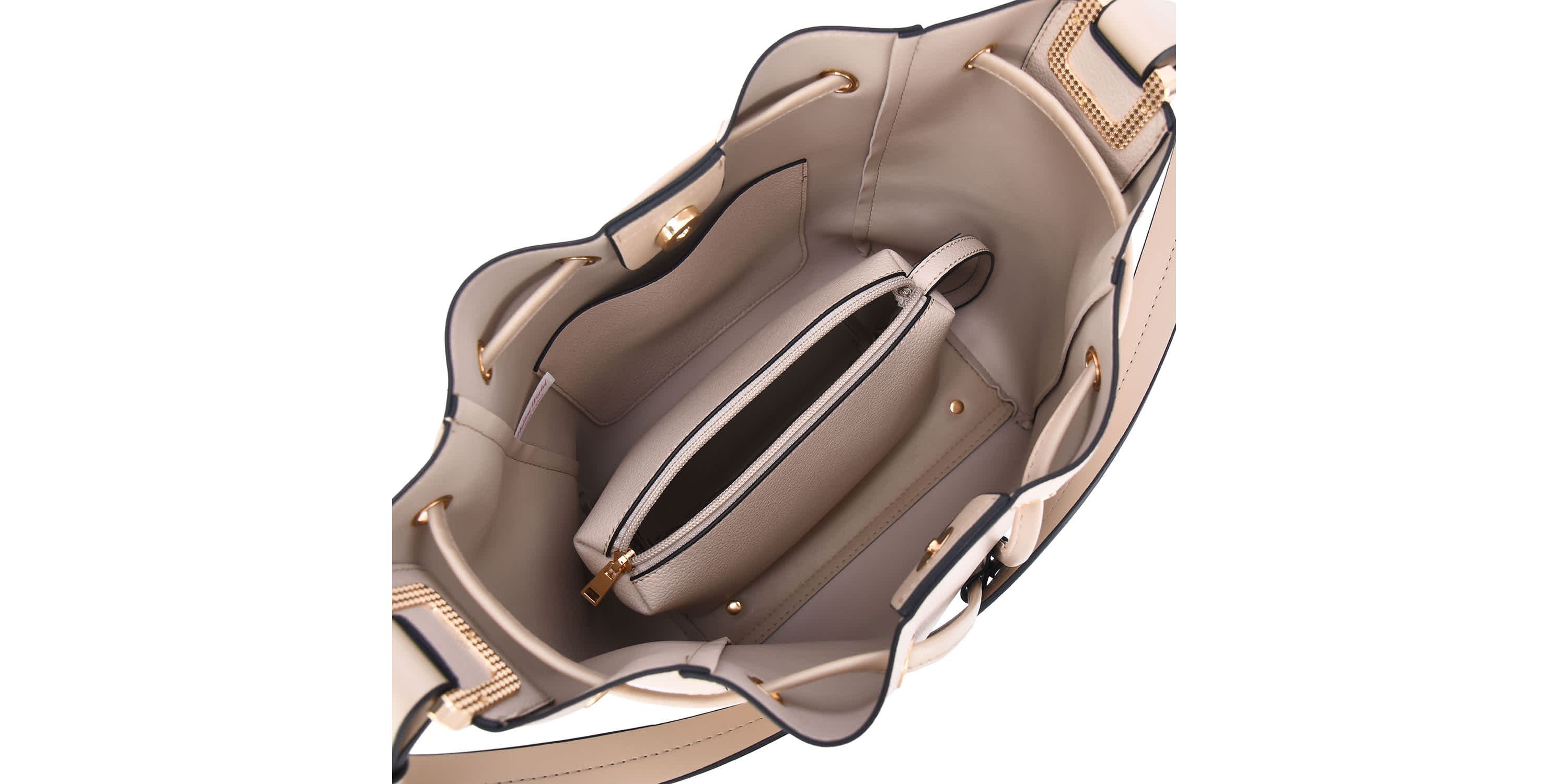 Ashby Drawstring Bucket Bag with Pouch
