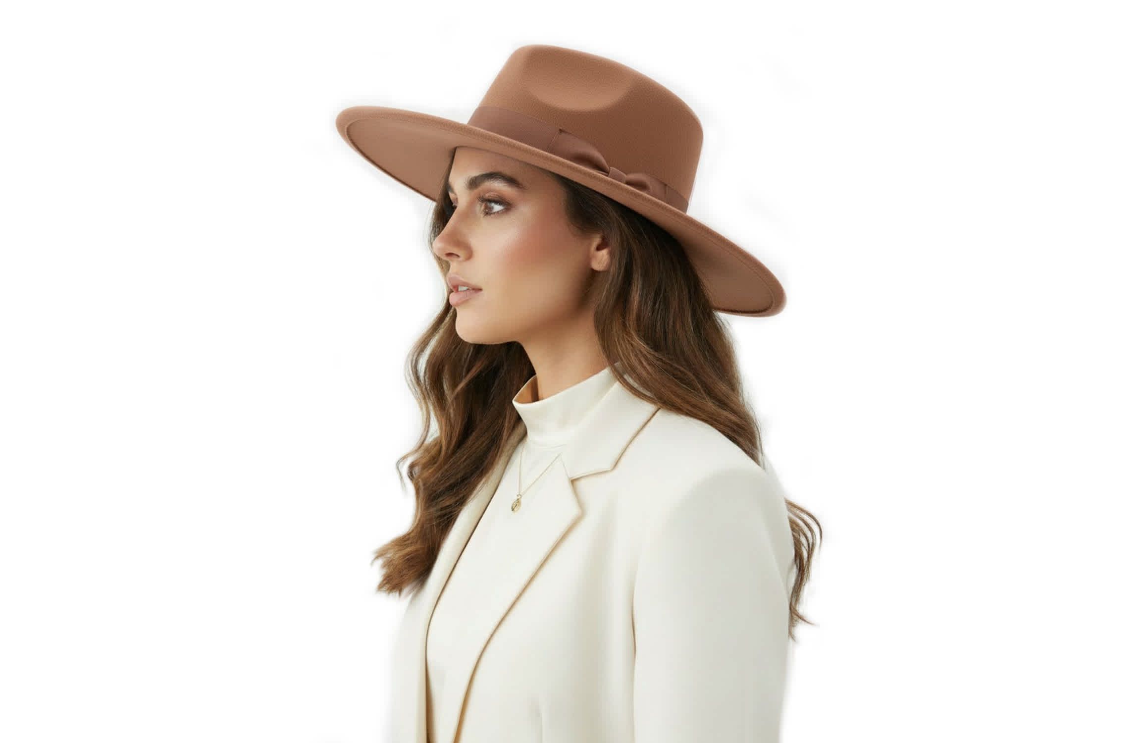 Mellow World Wide Brim Felt Hat with Bow | Belk display picture 2