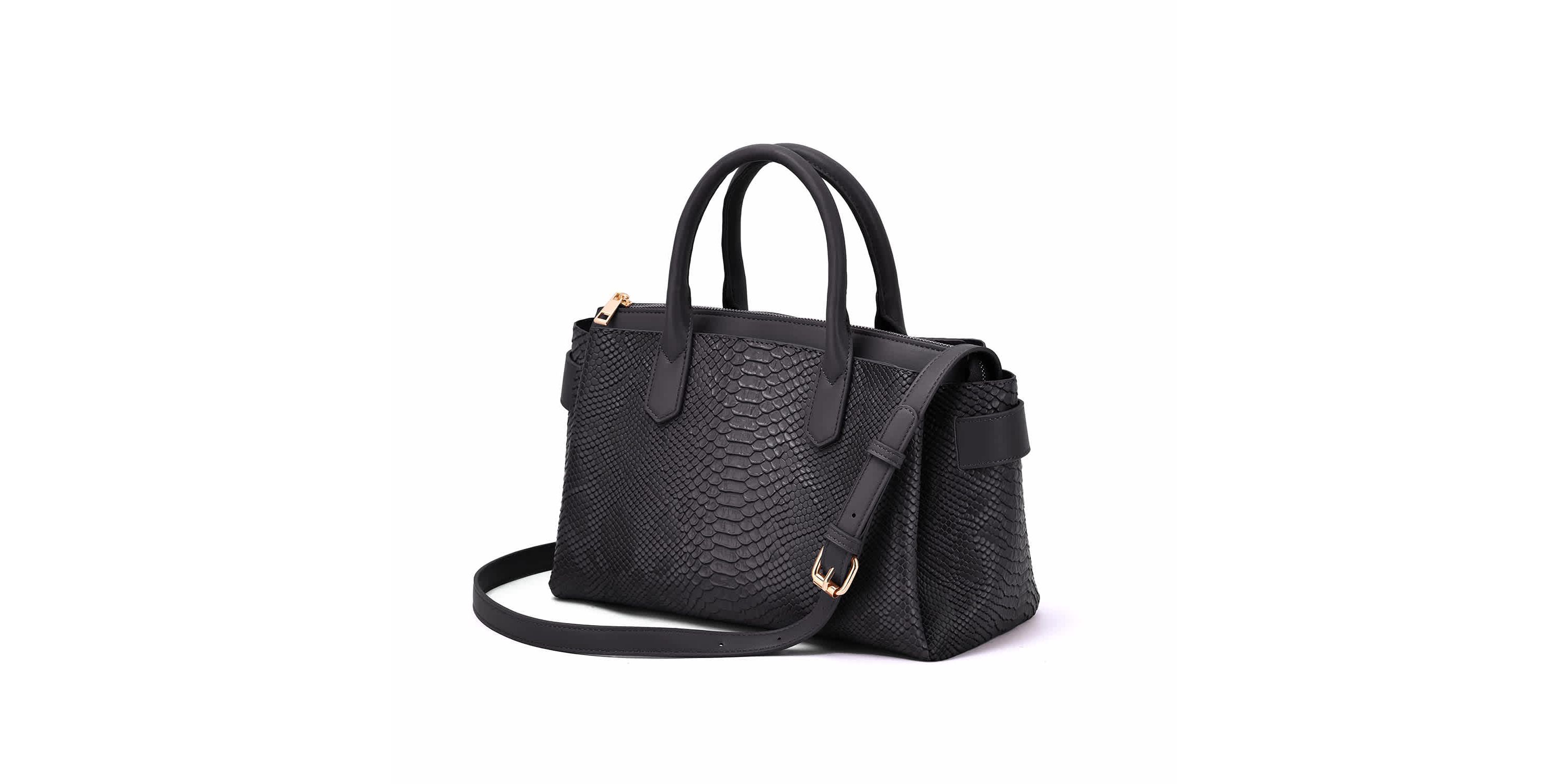 Maddie Snakeskin Satchel