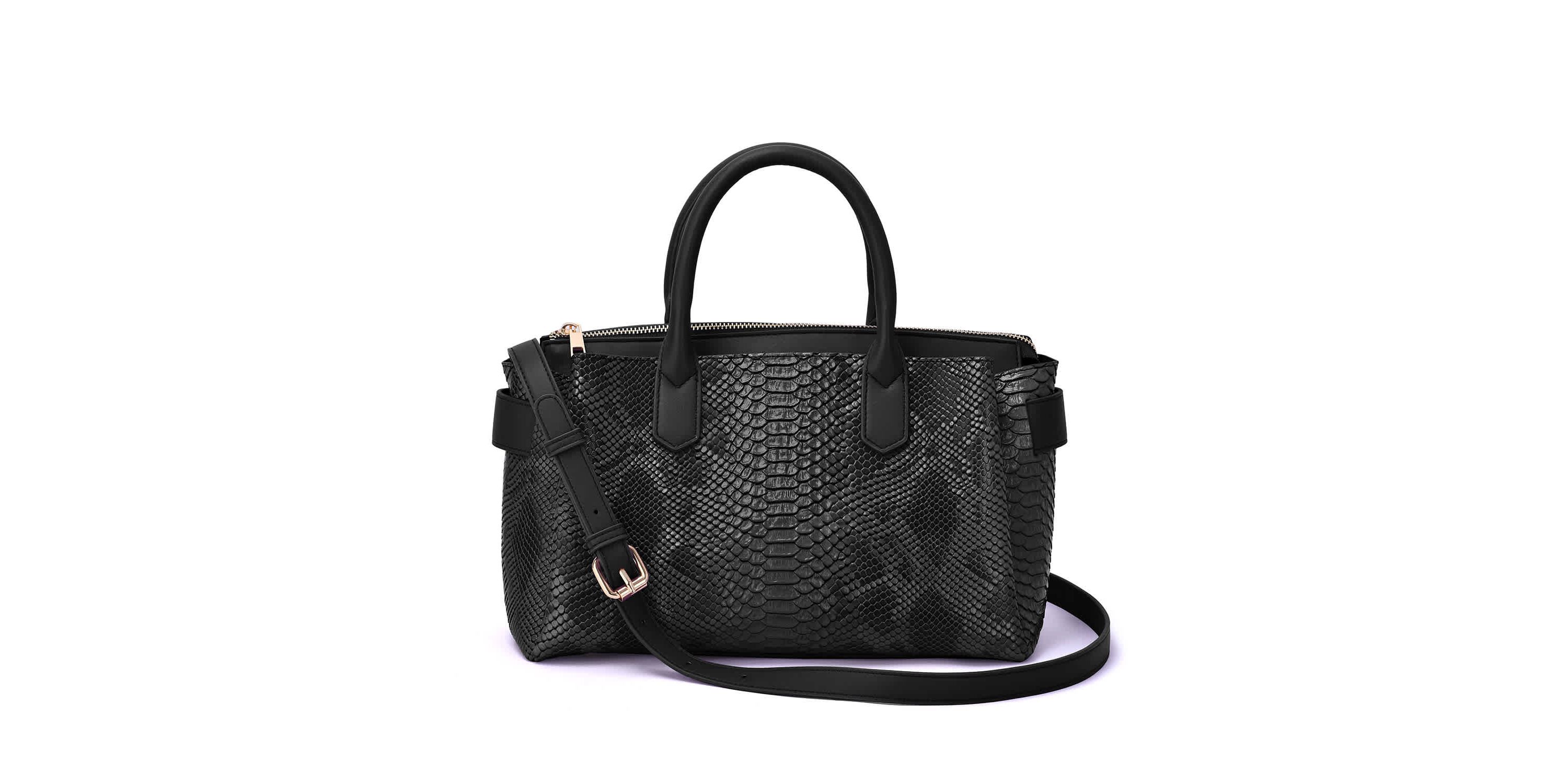 Maddie Snakeskin Satchel