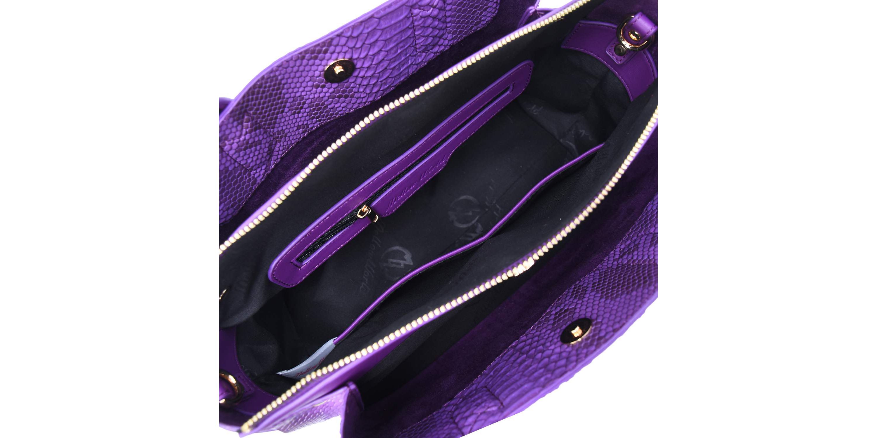 Maddie Snakeskin Satchel