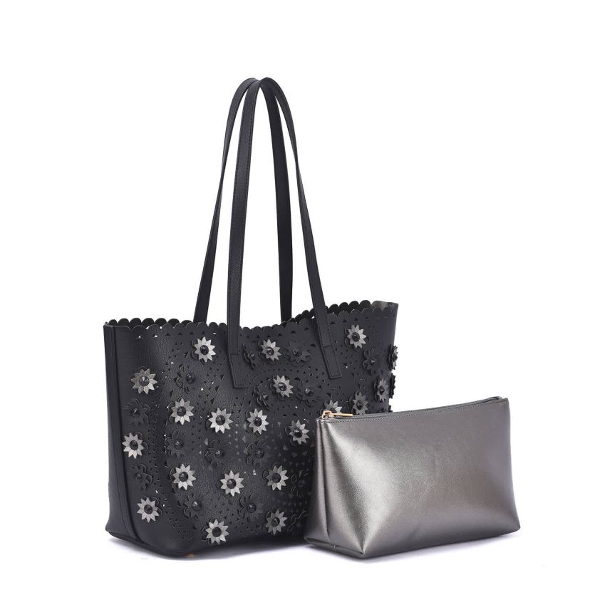 Paloma 3D Flower Tote with Pouch