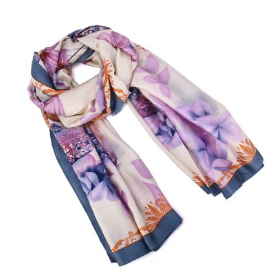 Mellow World Women's Luxurious Floral Printed Wrap Scarf
