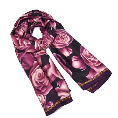Mellow World Women's Luxurious Floral Printed Wrap Scarf