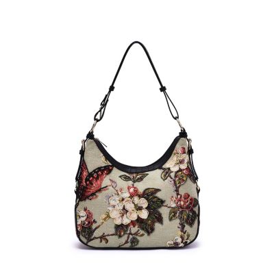 Butterfly Hand Beaded Hobo