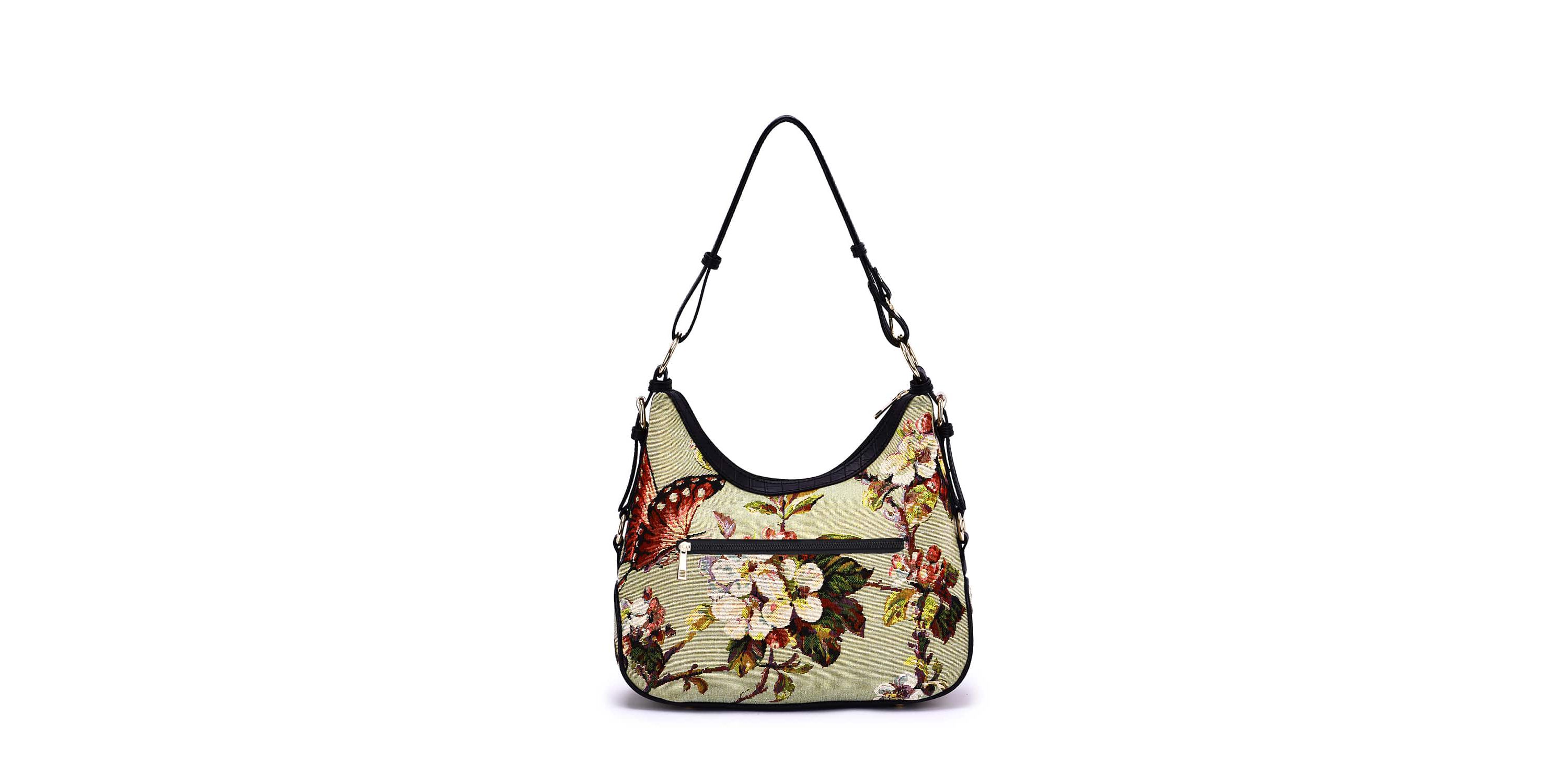 Butterfly Beaded Hobo Bag