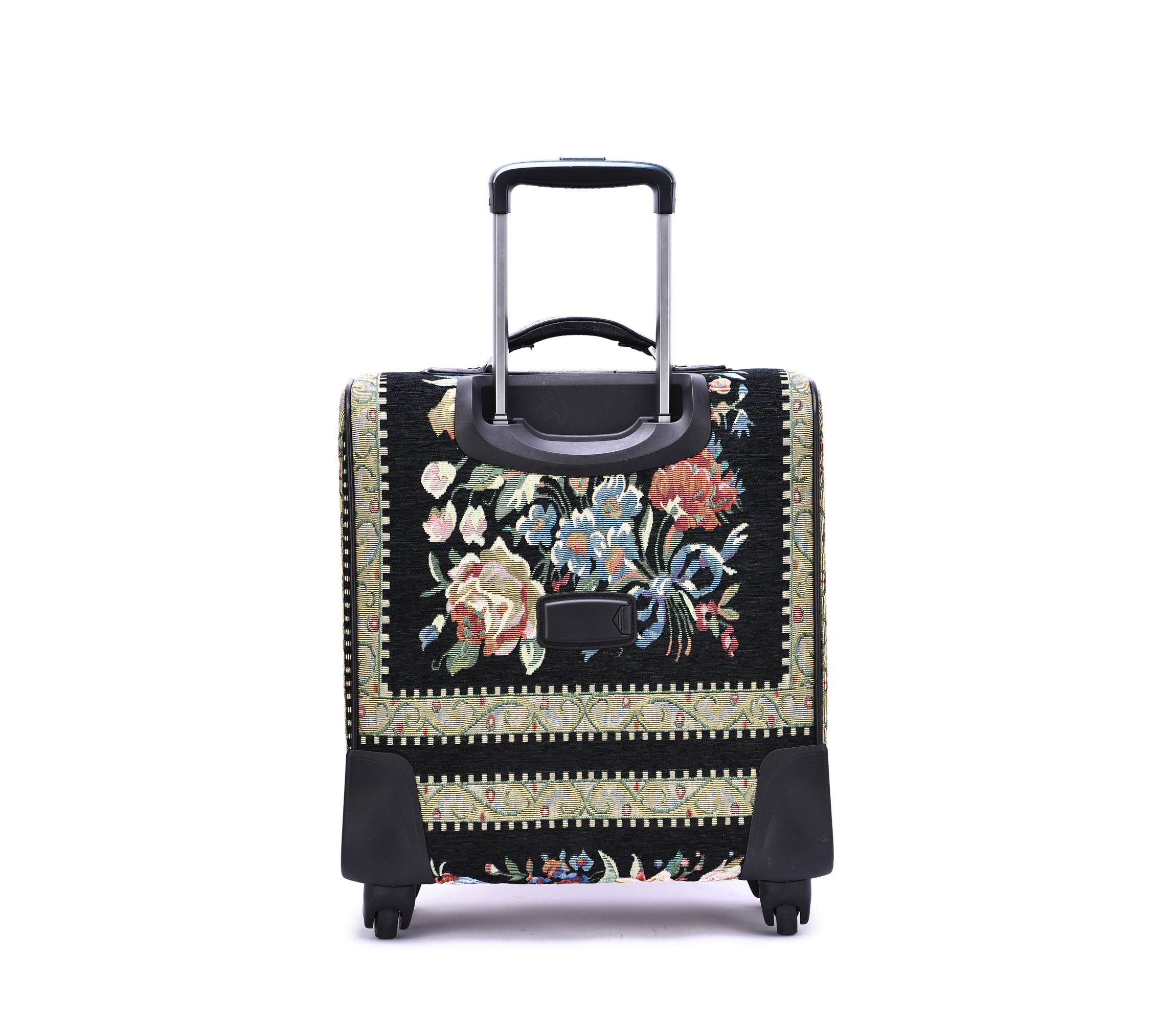 Vintage Flower Shop Hand Beaded Rolling Suitcase