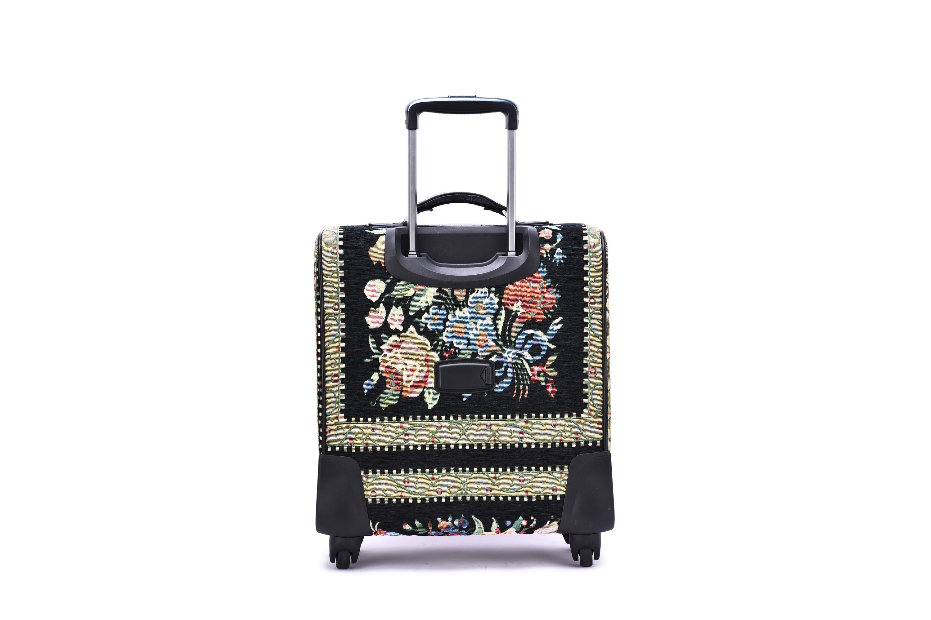Vintage Flower Shop Hand Beaded Rolling Suitcase